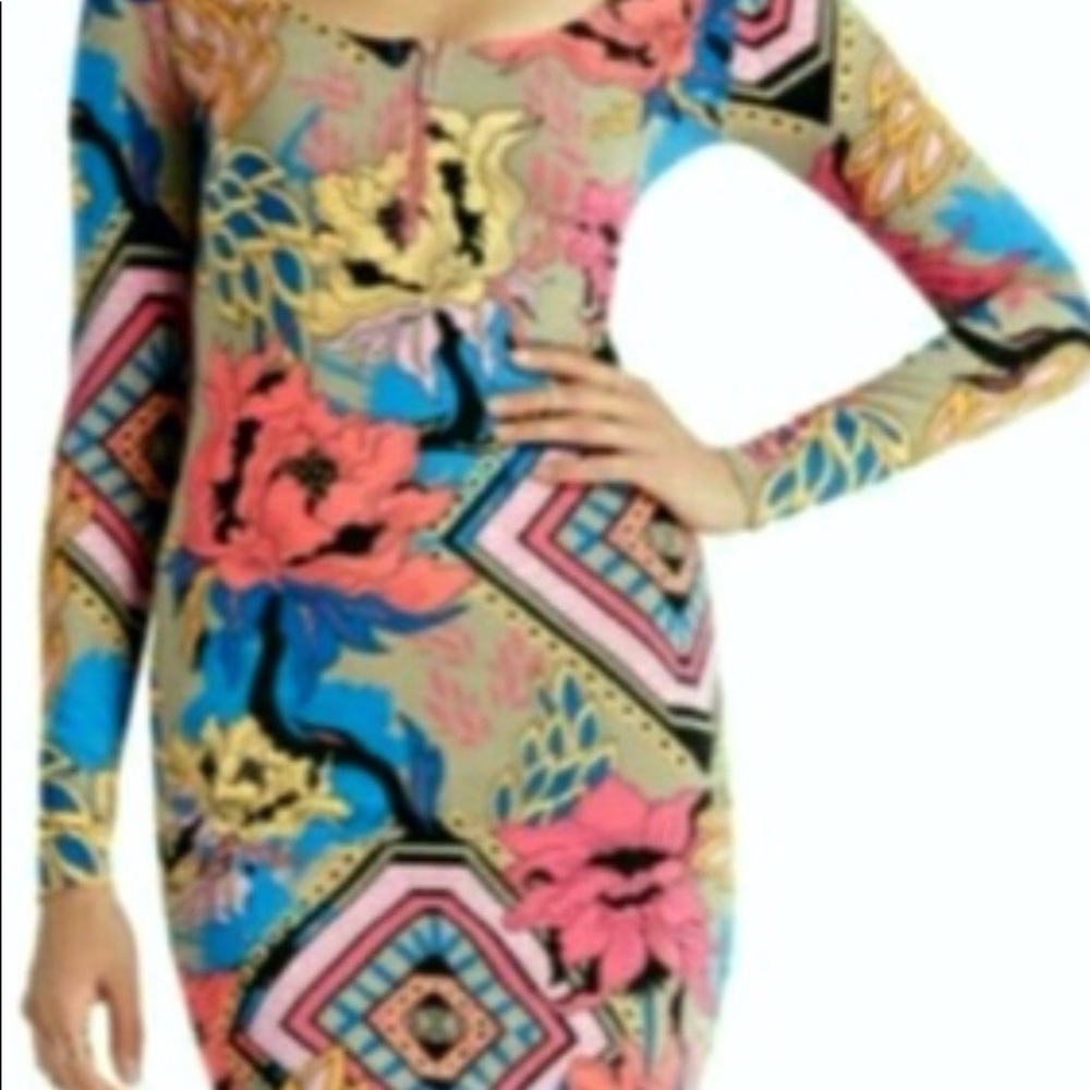 Fitted long sleeve dress